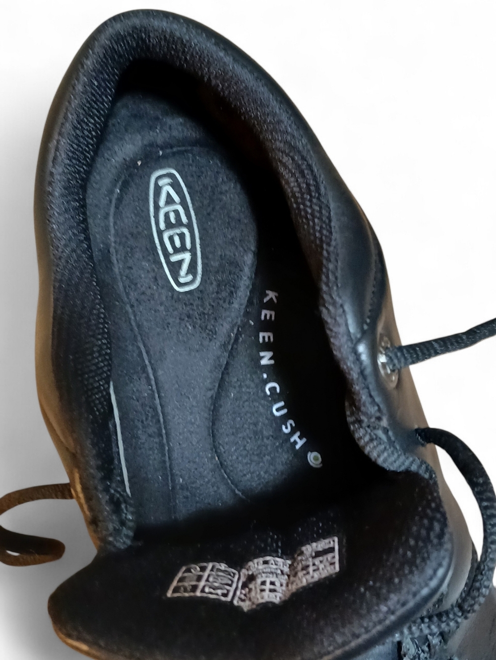 EUC Keen Black Women's Size 7 Slip And Oil Resistant Leather Lace-Up Oxford - Picture 3 of 10